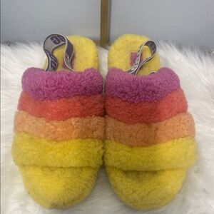 UGG Multicolor Fluffy Flats